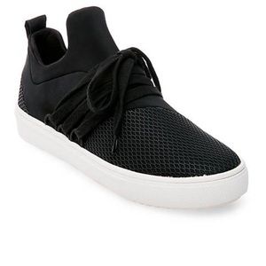 steve madden laced slip on sneakers